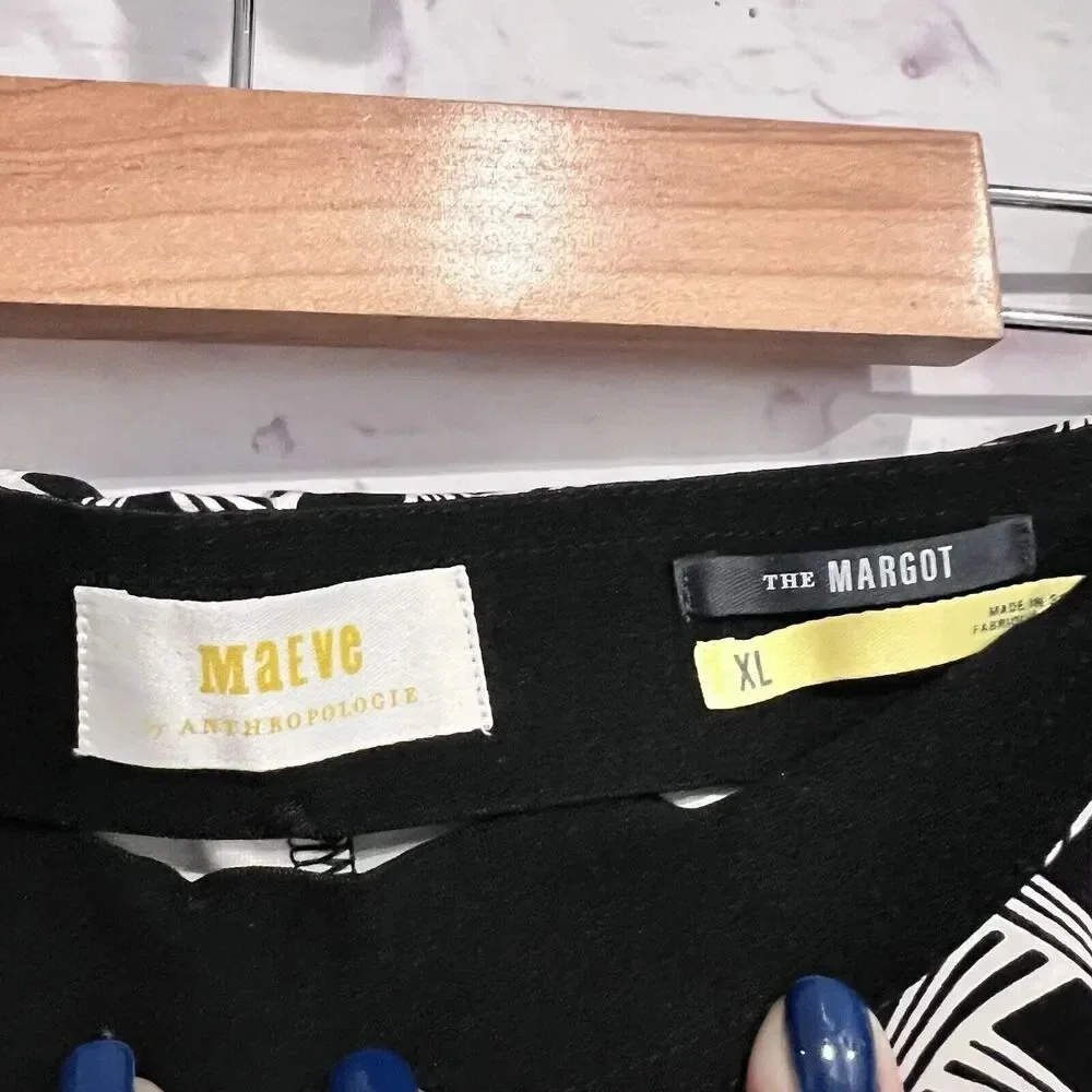 Anthropologie Maeve The Margot Kick Flare Cropped Pants Size‎ XL Office Career - Picture 8 of 11